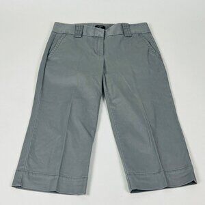 J.Crew Favorite Fit Womens Capri Pants Size 0 Gray Stretch